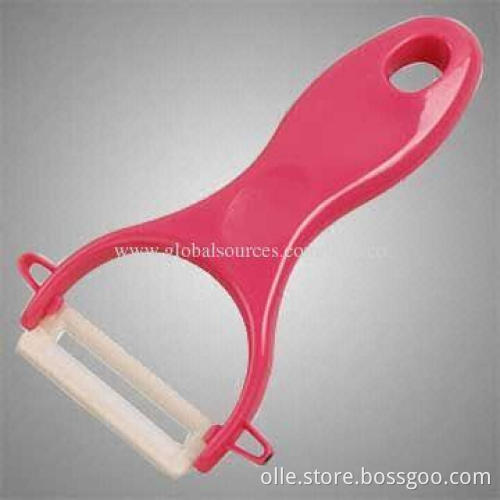 Kitchen Ceramic Peeler with Colorful PP Handle